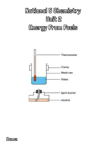 Energy From Fuels Workbook N5 Chemistry