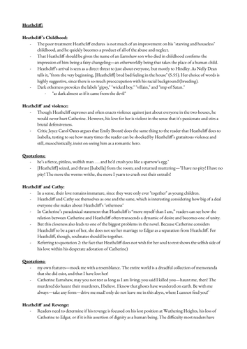 Wuthering Heights: Character and Thematic Analysis, Context & Quotes