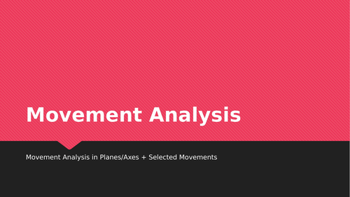 AQA GCSE PE Movement Analysis Lesson Content + Exam Q's MOVEMENT ANALYSIS SELECTED MOVEMENTS