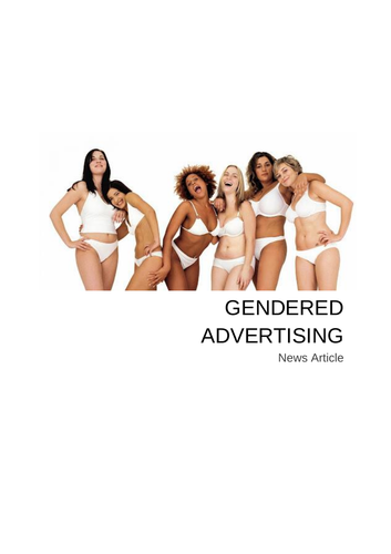 Gendered Advertising : Feature Article Activity