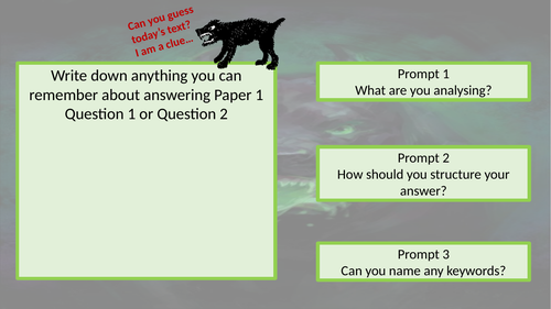 Hound of the Baskervilles - English Language Paper 1 Q2 + formative assessment.