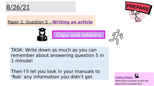 AQA Paper 2 Q.5 - Writing an article