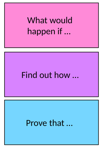 Maths mastery question starters