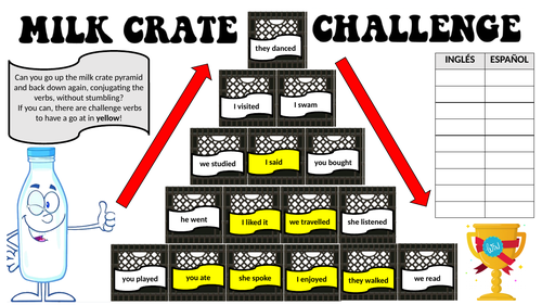 Spanish Grammar Milk Crate Challenge