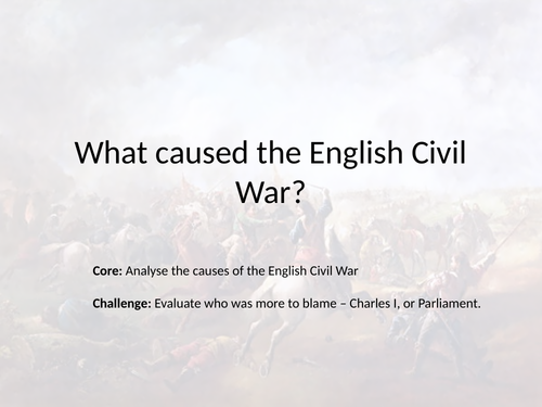 What caused the English Civil War?