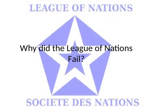 Why did the League of Nations Fail? | Teaching Resources