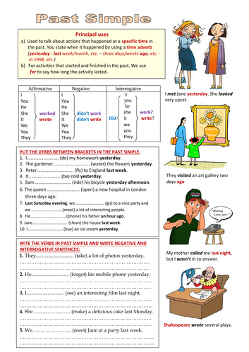 Past Simple: regular and irregular verbs