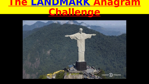 The LANDMARK Anagram Challenge!