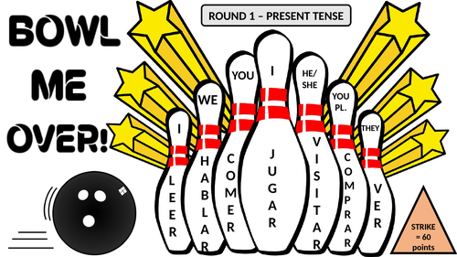 Spanish Bowl Me Over Tenses Practice