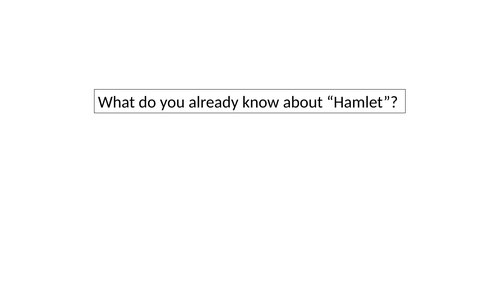 Introduction to Hamlet