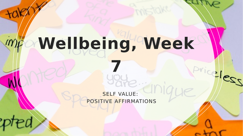 Wellbeing ppt - self value