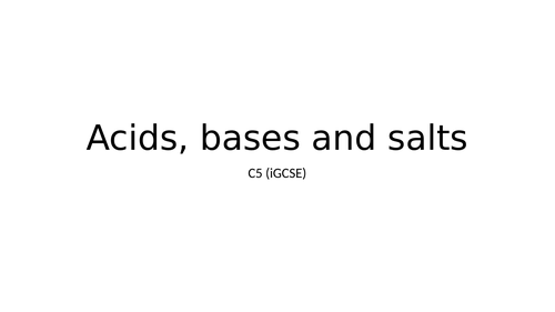 The properties of acids and bases