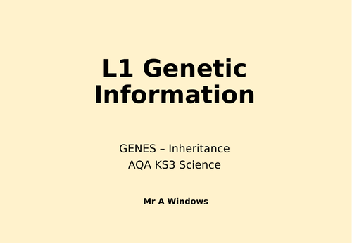 KS3 Genetics