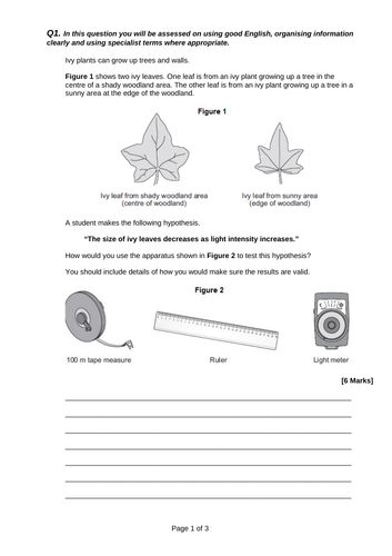 B7 Ecology - AQA GCSE Combined Science (9-1) NEW v2.0