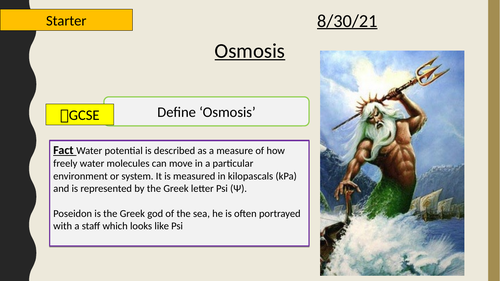 AQA A-Level New specification-Osmosis-Transport 4.3 (3.2.3)