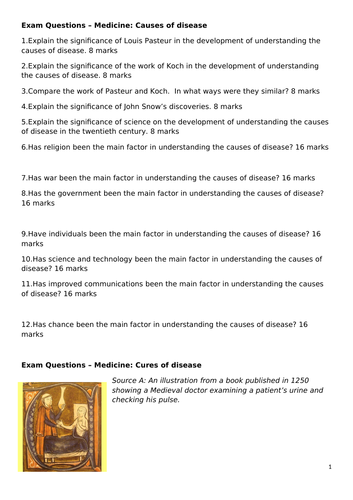 AQA GCSE Health and the People Exam Questions | Teaching Resources