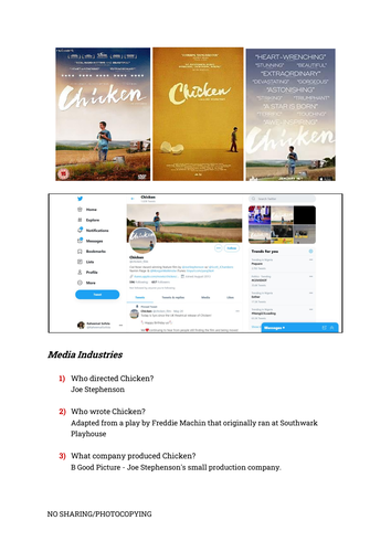 Summary Media Industry and Audience- Life Hacks, War of the Worlds, Chicken - CSP (7572) - Paper