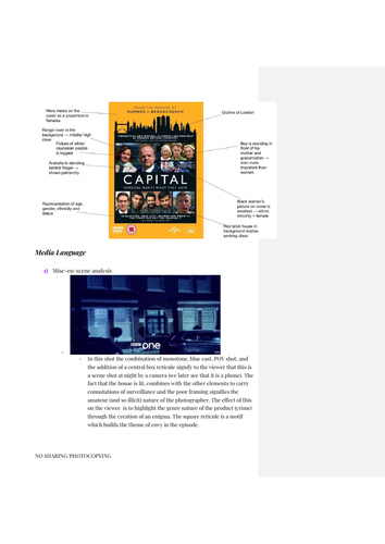 Summary Media Language, Audience, Representation, Industry - Capital, D'83 CSPs (7572) - Paper 2