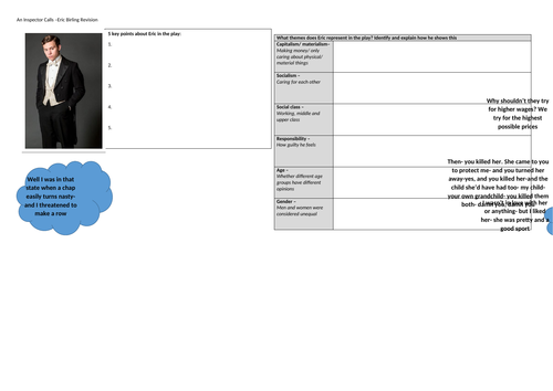 GCSE Revision Grids for An Inspector Calls