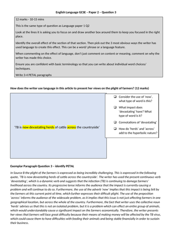 GCSE English Language Paper Two SOW