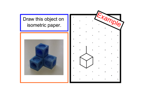 Isometric Drawing Task using Multi-Link Cubes