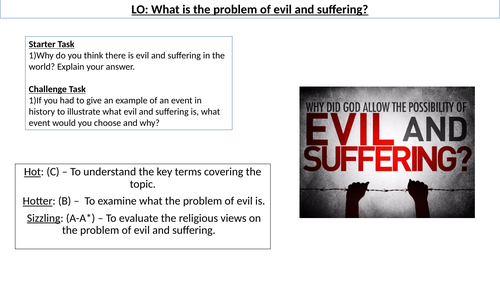 WJEC GCSE RE - The problem of evil and suffering - Issues of good and evil - Unit One
