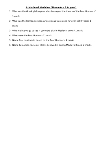 AQA GCSE Health Knowledge Tests