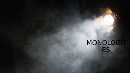 Drama GCSE Monologue Scheme