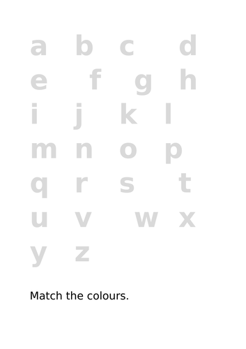 Letter formation and Colour recognition