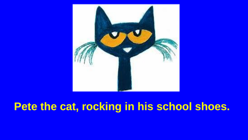 Pete the Cat unpicking key vocabulary PowerPoint