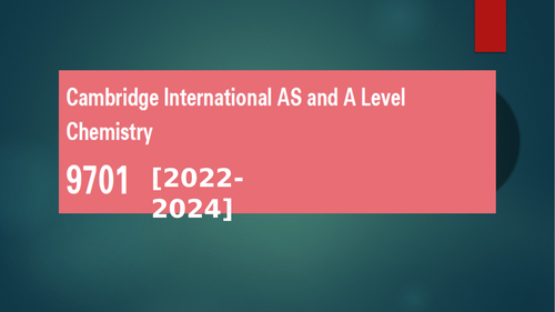 Introduction session to AS/A level students [CHEMISTRY]