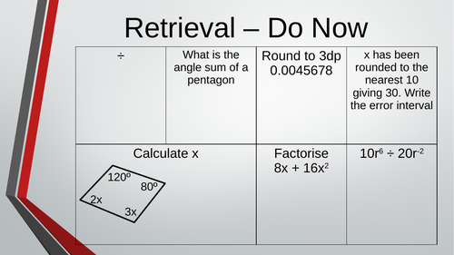 EdExcel GCSE Foundation Unit 8 - Perimeter, Area & Volume