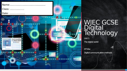 WJEC Digi Tech - Revision Workbook 14: Digital communication methods