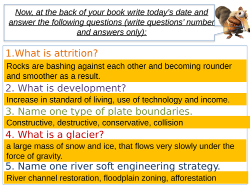 KS3 Glaciation: L2 Ice age and the UK