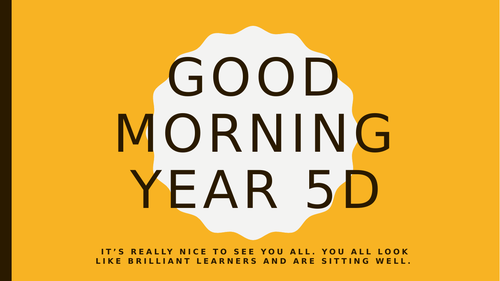 First Day PowerPoint