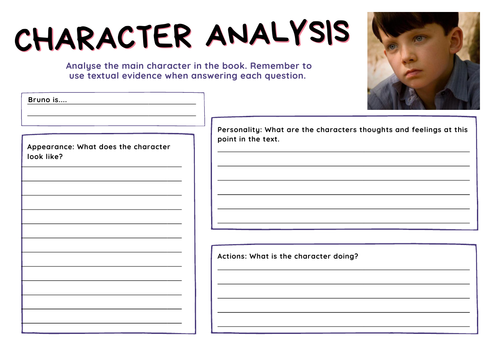 The Boy in the Striped Pajamas Bruno Character Analysis Chapter 1
