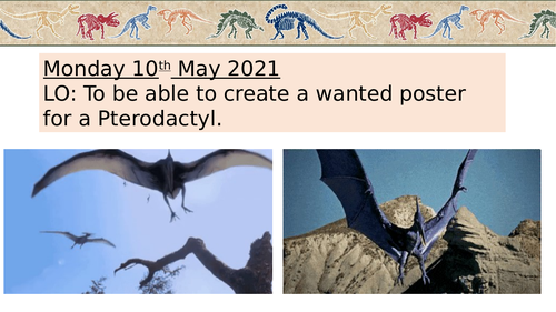 Dinosaurs Pterodactyl Year 2 Unit