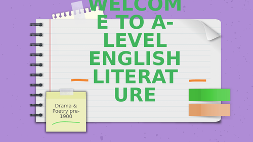 Eduqas English Lit A-Level Intro