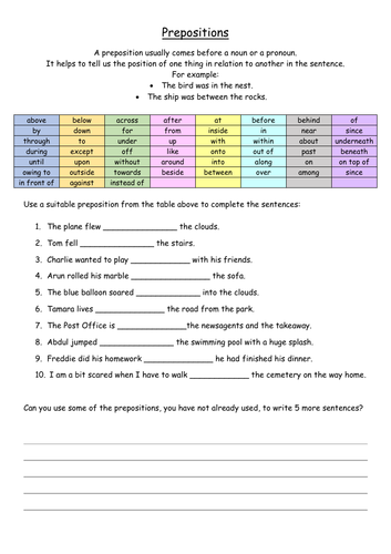 Prepositions