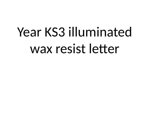 Illuminated letter design