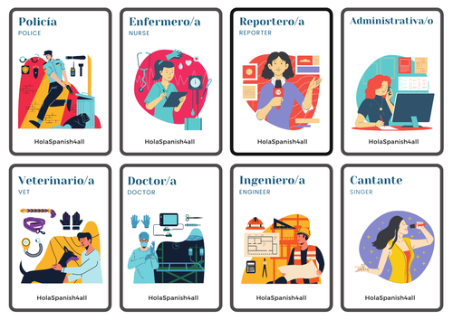 Spanish flashcards: jobs