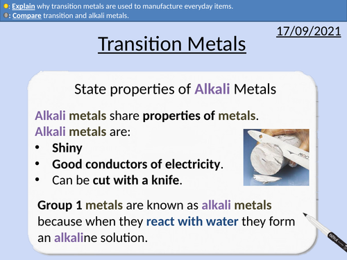GCSE Chemistry: Transition Metals