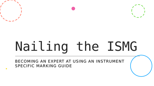 Guide to using an ISMG