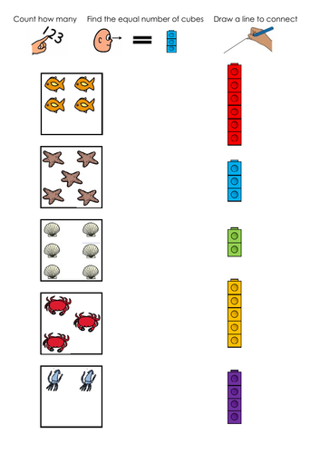 *FREE* Maths Task Counting within 10 (Cubes)