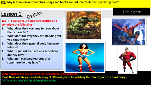 Year  8 English Superheroes