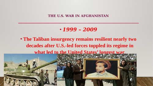 Afghanistan :US War from 1990s-2009