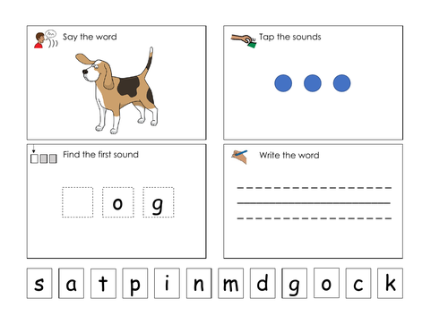 Initial Sounds CVC Word Writing Pack