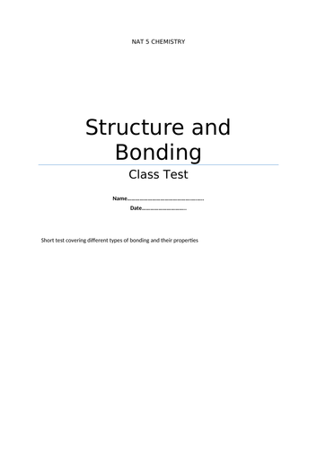 Structure and Bonding Assessment