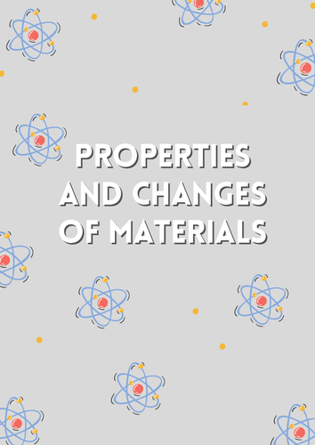 TES Properties and changes of materials Science Cover Sheet