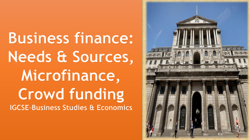 Business Finance Needs and Micro Finnce Crowd Funding